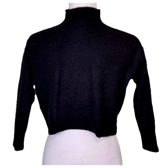 ANTHRO PILCRO 100% Cashmere Funnel Neck Boxy Fit Cropped 3/4 Sleeve Sweater XXS - Picture 2 of 7